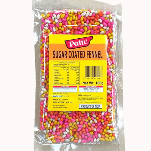 Sugar Coated Fennel 100gm Pattu