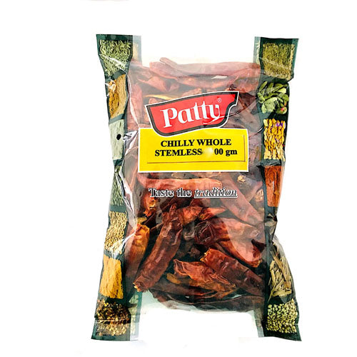 Chilli Whole/Stemless 200g - Pattu